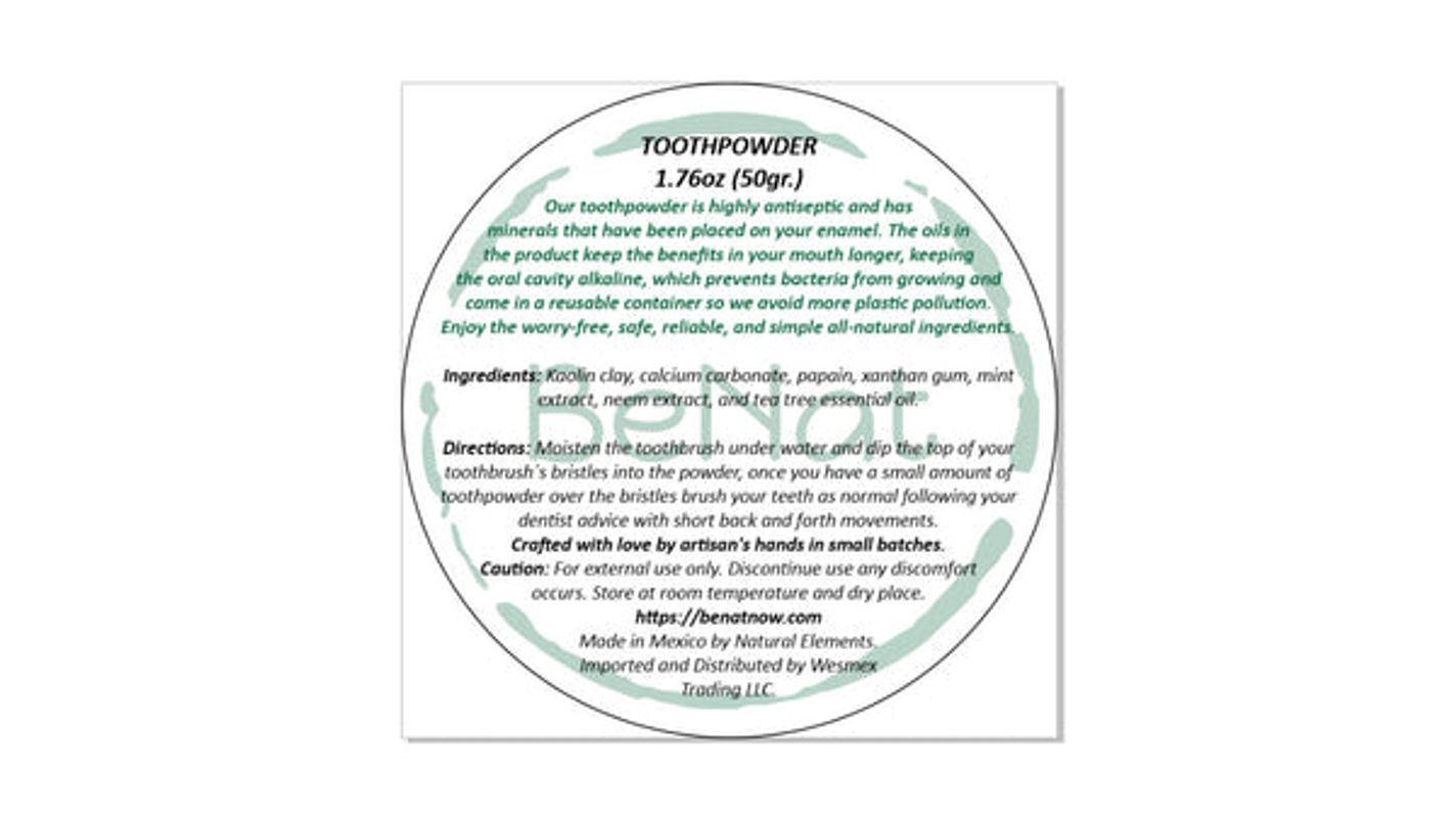 Tooth Powder. Eco-Friendly.